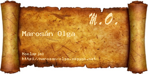 Marosán Olga névjegykártya