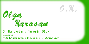 olga marosan business card