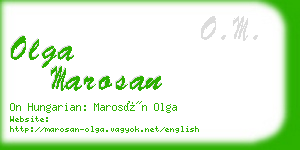 olga marosan business card